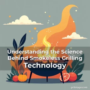 Artistic representation for Understanding the Science Behind Smokeless Grilling Technology